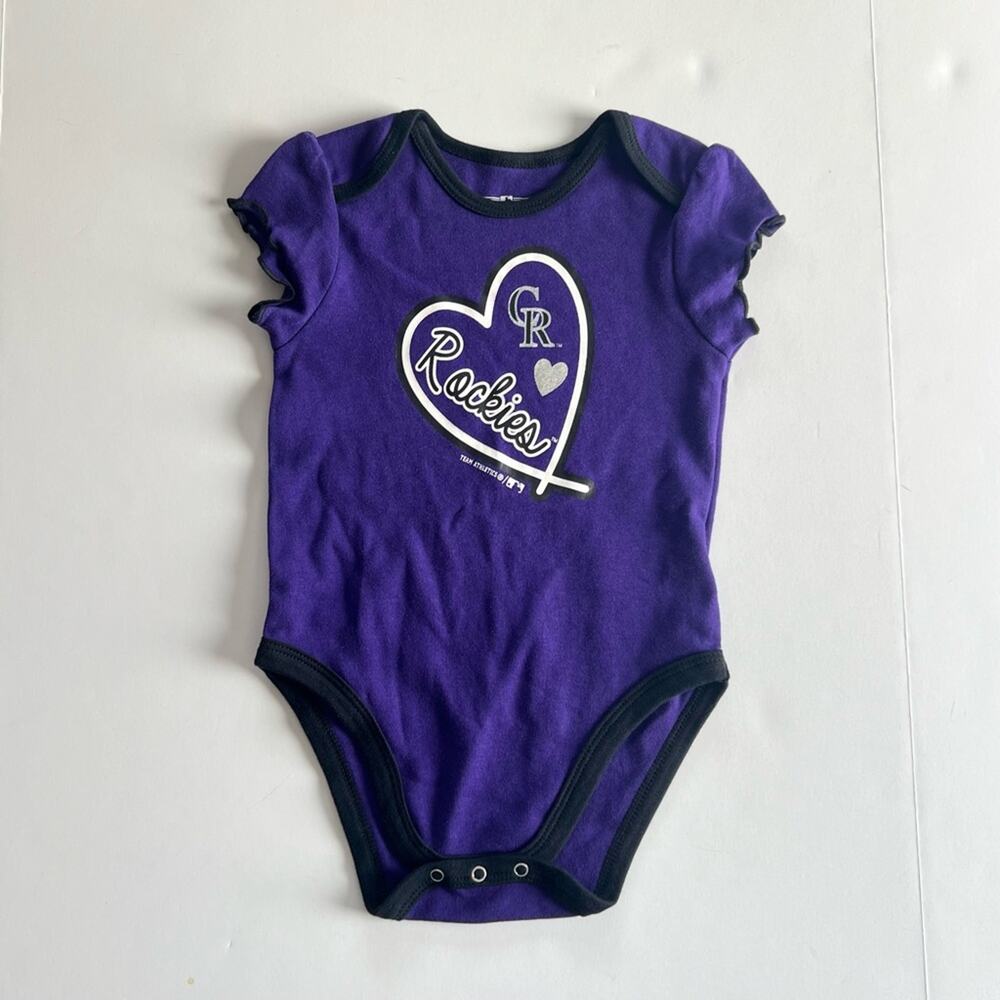 MLB Colorado Rockies Baby Purple Bodysuit Onesie